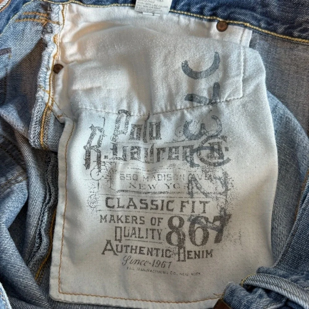 Polo Ralph Lauren 867 Classic Fit Mens Jeans 40x30 Blue Medium Wash Straight Leg